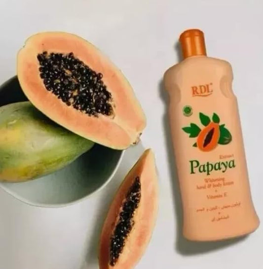 Papaya Body Lotion Natural Whitening Moisturizer Vitamin E,