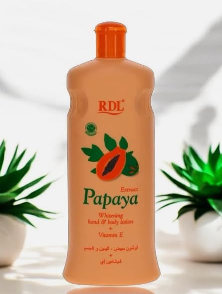 Papaya Body Lotion Natural Whitening Moisturizer Vitamin E,