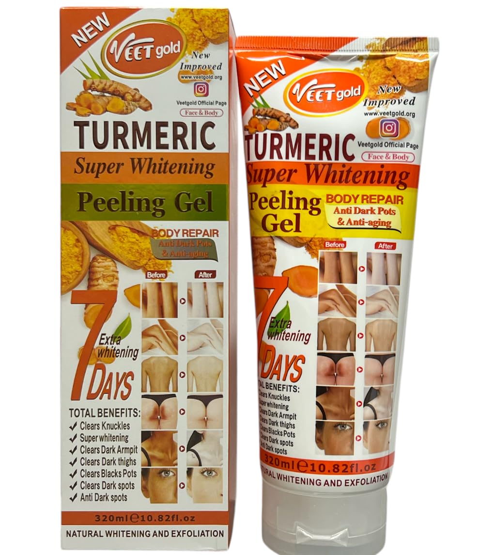 Turmeric Peeling Gel, 7 Days Body Repair, Natural Exfoliation, 320ml/10.82fl.oz
