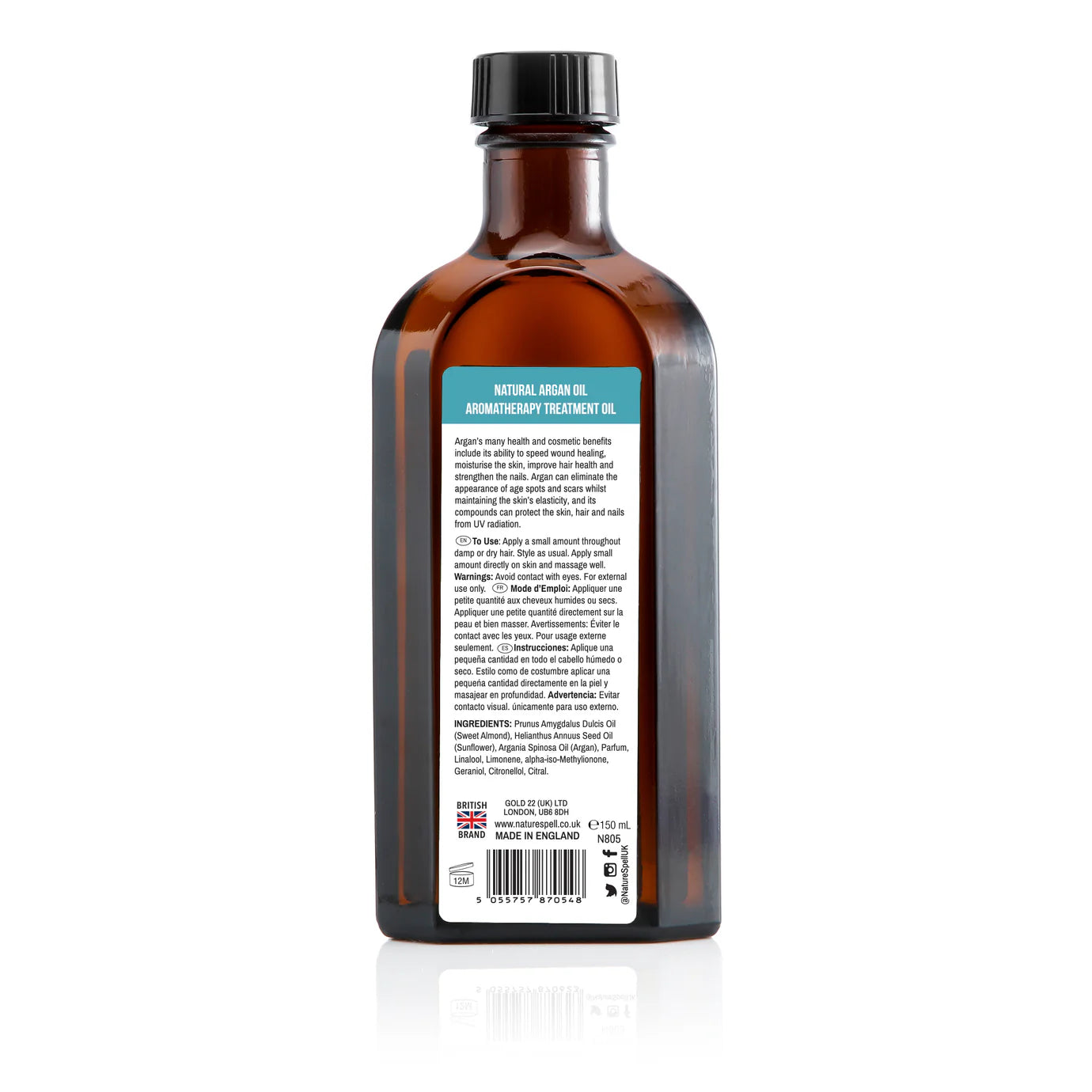 Natural Argan Oil – Aromatherapy Treatment Oil (150ml)